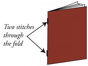 options for book binding : saddle stitched